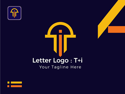 Modern Letter Logo T+ i