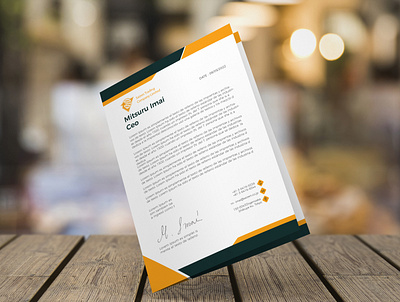 Letterhead design. a4 a4size awesome business business letter head clean company corporate identity corporate letterhead creative creative concept design graphic design letterhead letterhead corporate minimal orange professional template unique design