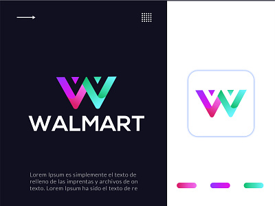 WALMART LOGO DESIGN abstract abstract logo app branding cool design graphic design illustration logo logo design minimalist minimalist logo modern logo typography typography logo vector walmart walmart logo walmart logo design wordmark