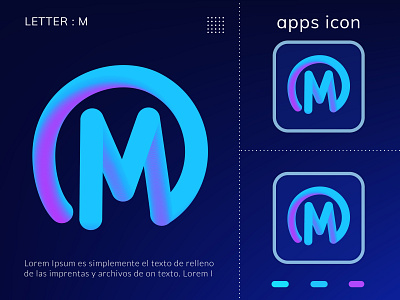 Letter mark Logo - M app app icon creative creative design design graphic design icon letter mark logo m logo logo design modern modern logo typhography logo typography vector