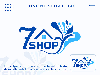 SHOPING LOGO DESIGN app blue branding design graphic design logo modern logo shop shoping logo design typhography logo typography unique logo vector vector logo white