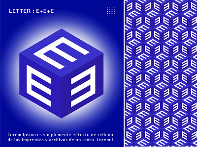 Modern 3D Lettermark Logo  = E+E+E