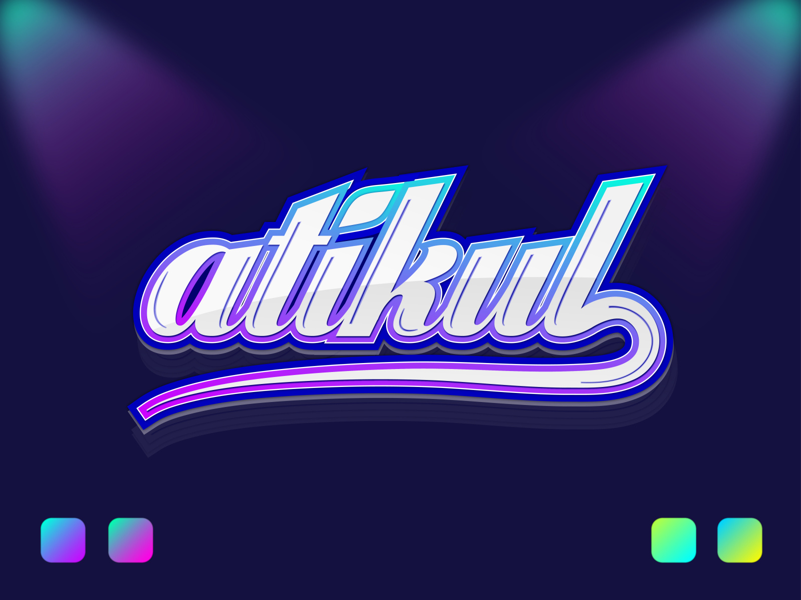 Typography Name Design By Atik Logo Designer On Dribbble typography-name-design-by-atik-logo-designer-on-dribbble