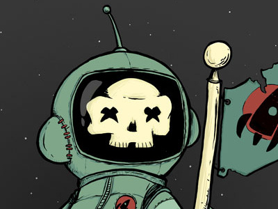 Space Skull astronaut illustration skull space