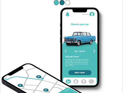 UI DESIGN MOBILE APP RENT CAR app design graphic design ui