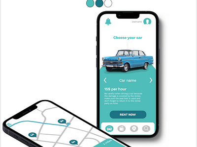 UI DESIGN MOBILE APP RENT CAR