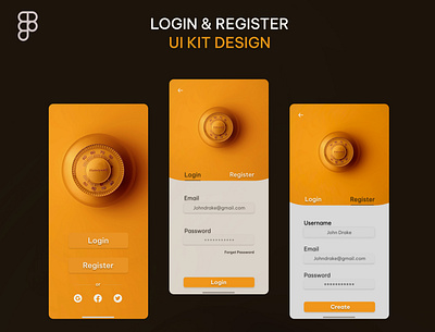 Login | Register Ui app branding design graphic design logo ui ux