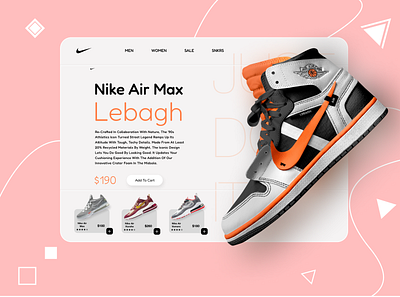 Nike Website UI Design 3d animation app branding business card design graphic design illustration logo motion graphics u ui