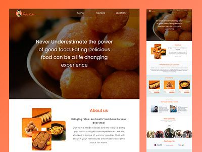 Food Website UI 3d animation branding food graphic design html logo motion graphics ui web