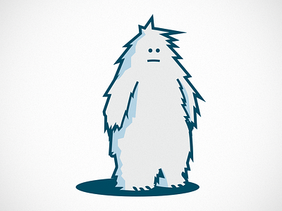 Kevin The Yeti character illustration snowman thick lines yeti