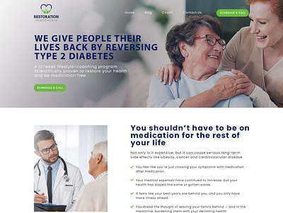 Restoration Health Care graphic design ui ux website