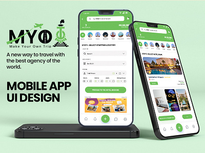 Mobile App UI Design For MYOT Traveling