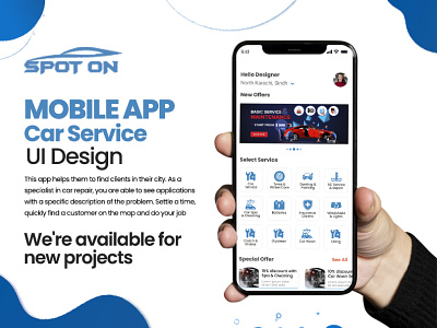 SpotOn Mobile App UI Design app ui application application design branding car app car design app car mobile app ui design design app graphic design illustration logo mobile mobile application ui uiux ux vector web website