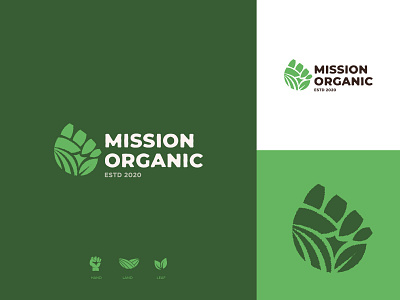 Mission organic Logo branding design flat design graphicdesign identity design illustration logo logodesign logoinspiration typography