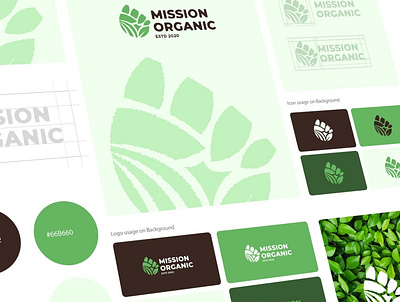 Style Guide for Mission organic. animation app branding design graphic design icon identity design illustration logo logodesign logodesigner logoinspiration minimal motion graphics typography ui