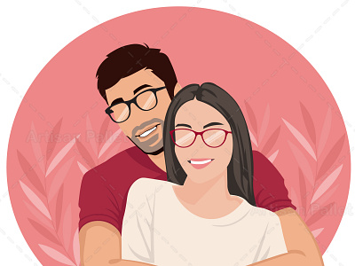 Faceless Couple Illustration design faceless flat illustration graphic design illustration vector