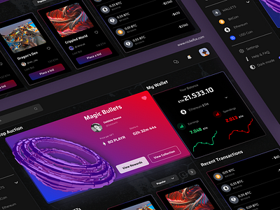 NFT Dashboard bitcoin blockchain buy crypto cryptocurrency dashboard marketplace nft nft marketplace sell token ui uiux ux wallet