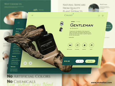 Beauty Product Details Page beauty colour cosmetics design ecommerce eshop market organic product details product page product ui shop skin care skincare ui uiux ux web webpage website