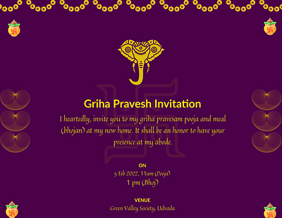 Invitation card design illustration typography vector