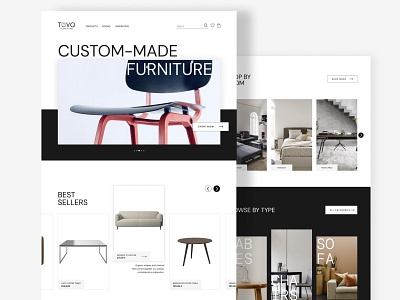 Furniture online store website design furniture store landing page ui ui design website design