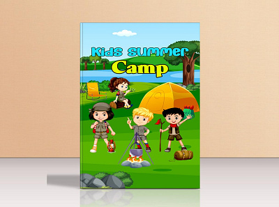 Kids Summer Camp Book Cover Design amazon kdp coloring book cover design ebook cover fantasy book cover illustration kindle cover paperback cover