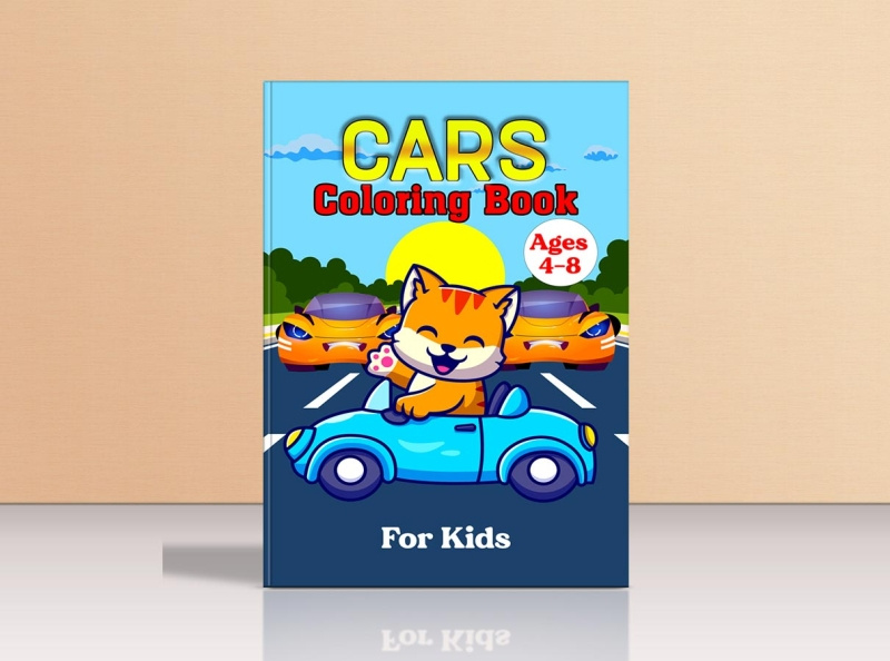 Cars Coloring Book Cover Design by Md Shakil Ahmed on Dribbble