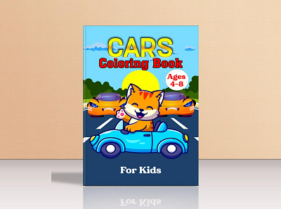 Cars Coloring Book Cover Design amazon kdp coloring book cover ebook cover fantasy book cover illustration kids activity book kindle cover paperback cover