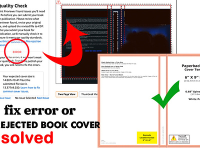 Fi Rejected Book Cover amazon kdp book format ebook cover error fix formatting illustration ingram spark kindle cover manuscript paperback cover