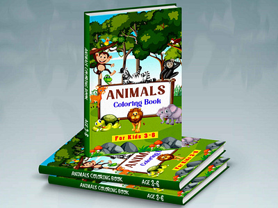 Children Coloring Book Cover Design