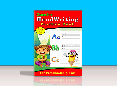 Cursive Handwriting Book Cover Design amazon kdp amazon kindle children book cover coloring book cover ebook cover illustration kids activity book kindle cover paperback cover
