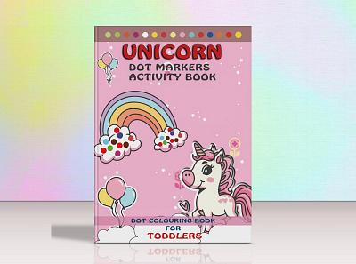 Unicorn Coloring Book Cover Design amazon kdp amazon kindle children book cover coloring book cover ebook cover illustration kids activity book kindle cover paperback cover