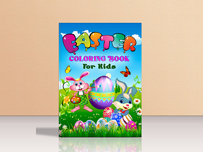 Easter Coloring Book Cover Design