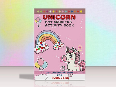 Unicorn Coloring Book Cover Design