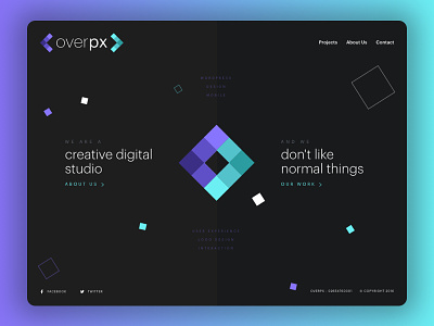 Overpx - Creative Digital Studio clean minimal portfolio typography ui ux web webdesign website