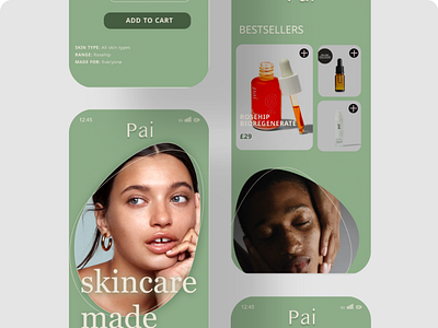 Pai Skincare redesign app branding design graphic design illustration ui ux
