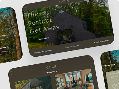 Cabin - boutique cabins in nature app branding design graphic design illustration logo typography ui ux vector