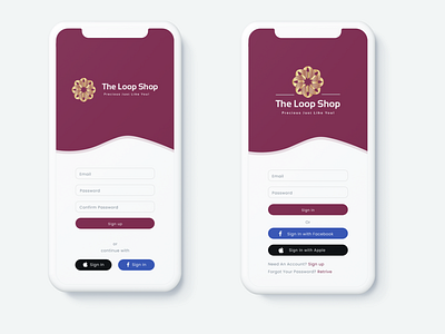 Log In and Sign Up UI design graphic design login ui