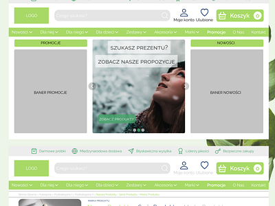 Main Page Online Shop E-commerce design desktop view typography ui ux