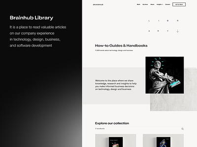 Web app UX/UI design: BH tech library