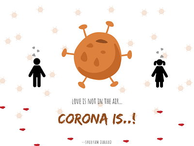 Corona is in the Air..! corona design illustrator adobe