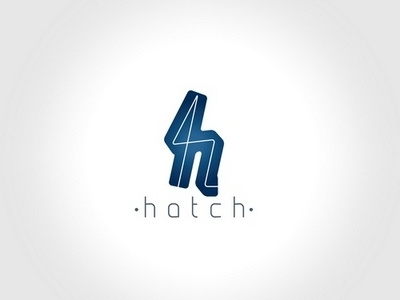 H For Hatch h hatch initial logo technology typography