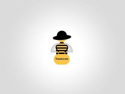 Travelbee bee black fly hat icon logo travel yellow