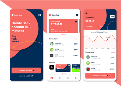 Bank App Design app app design bank bank app branding design finance logo ui ui design ui ux user interface