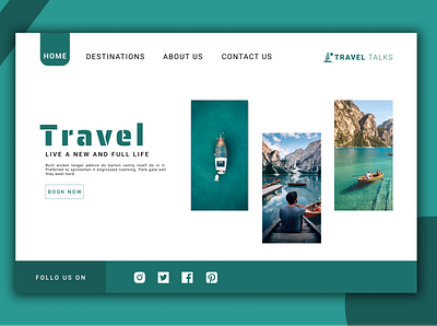 Travel Agency Landing Page branding design homepage landing page ui design web webpage website