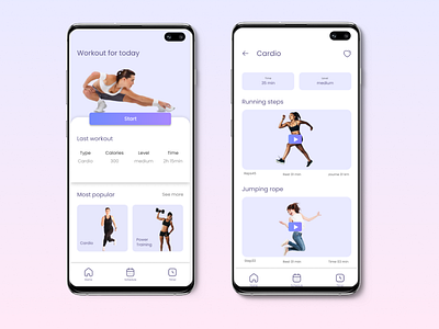 A fitness app screens app app design appdesign attractive branding creative design mobileapp simple ui user interface