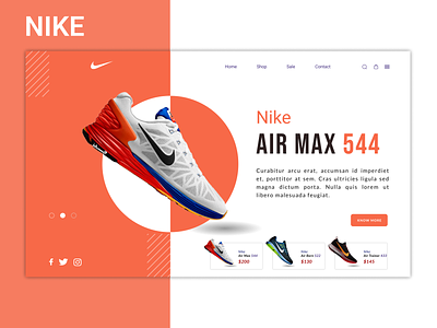 NIKE, Shoes Landing Page app app design branding design graphic design landingpage ui uidesign user interface