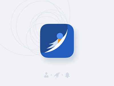 Mobile app logo appicon branding golden ratio illustration leverx logo
