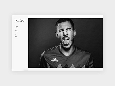 Jef Boes website - detail photograph photographer webdesign
