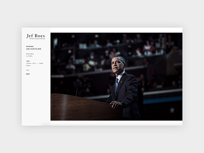 Jef Boes website - Detail reportage photographer webdesign