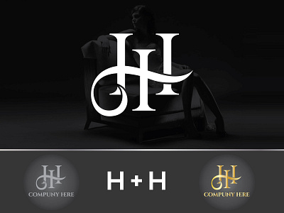 H+H Logo brand logo business logo clothing logo company logo fashion logo hh logo illustration logo design luxury logo